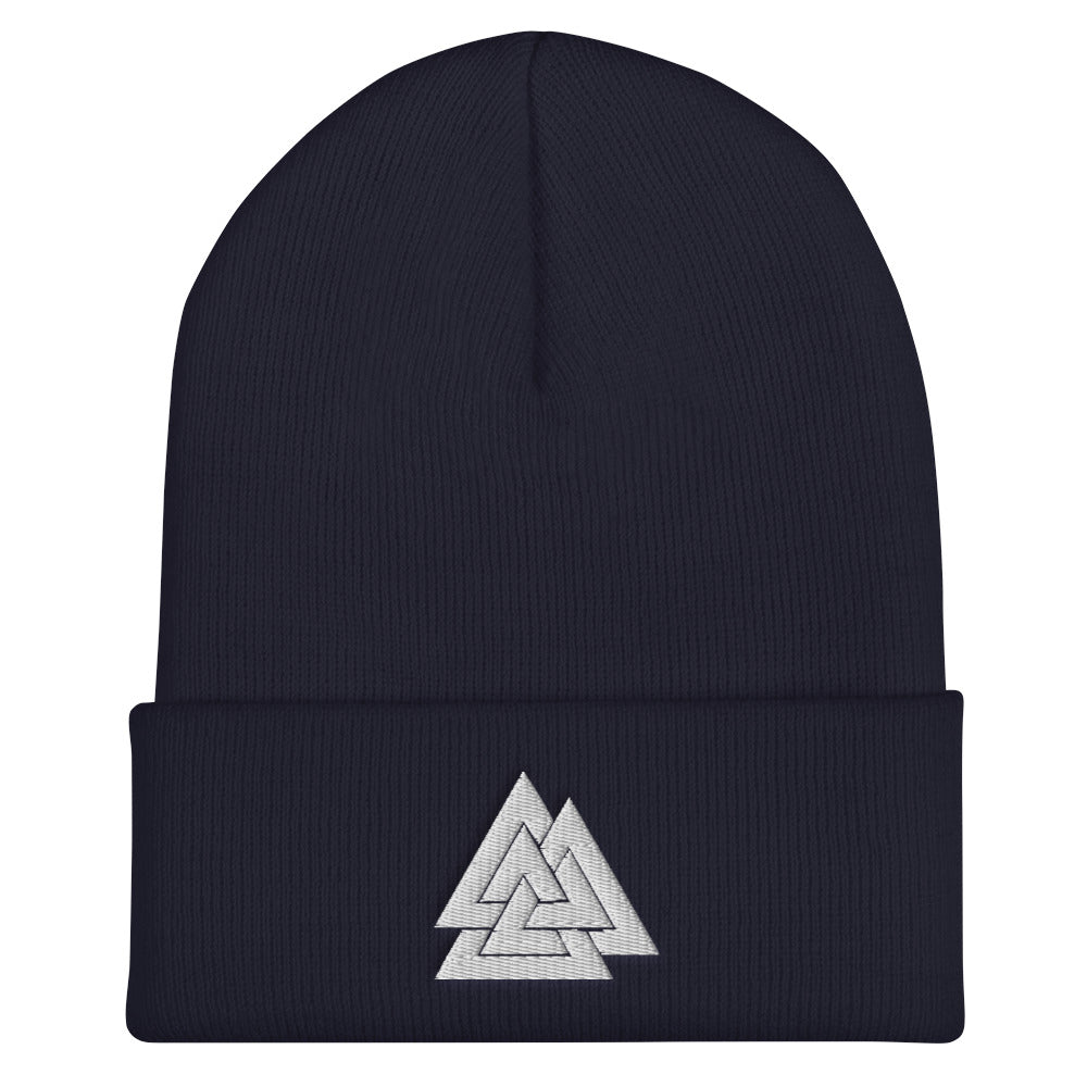 Valknut Embroidered Beanie Scandinavian Design Studio