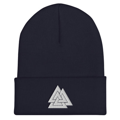 Valknut Embroidered Beanie Scandinavian Design Studio