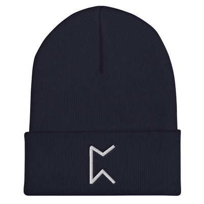 Perthro (Chance) Viking Rune Embroidered Beanie Scandinavian Design Studio