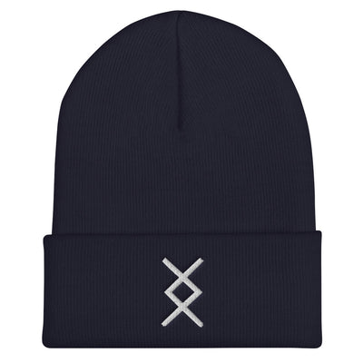 Ingwaz (Fertility) Viking Rune Embroidered Beanie Scandinavian Design Studio