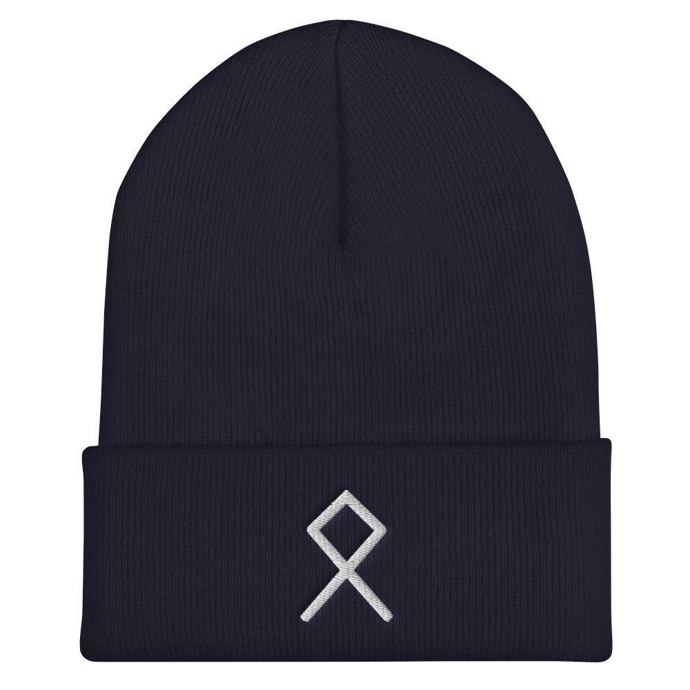 Othala (Home) Viking Rune Embroidered Beanie Scandinavian Design Studio