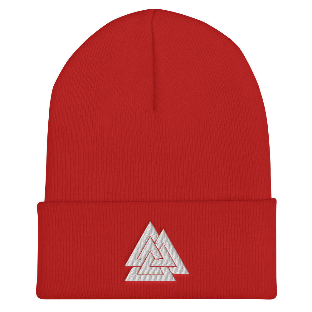 Valknut Embroidered Beanie Scandinavian Design Studio