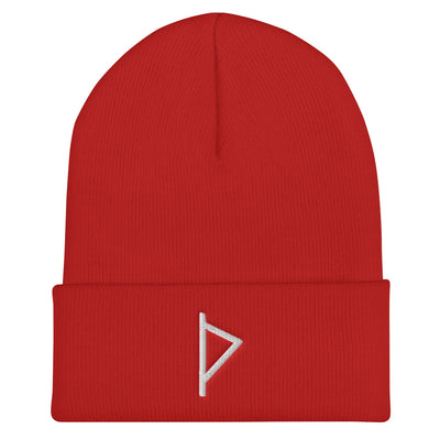 Thurisaz (Thor's Hammer) Viking Rune Embroidered Beanie Scandinavian Design Studio