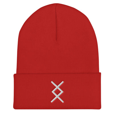 Ingwaz (Fertility) Viking Rune Embroidered Beanie Scandinavian Design Studio