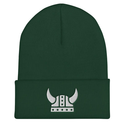 Viking Helmet Embroidered Beanie Scandinavian Design Studio