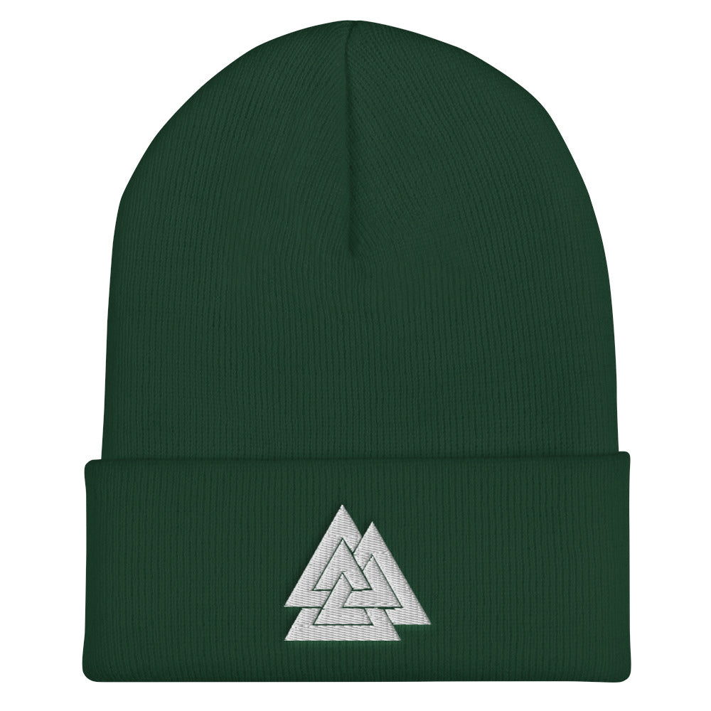 Valknut Embroidered Beanie Scandinavian Design Studio