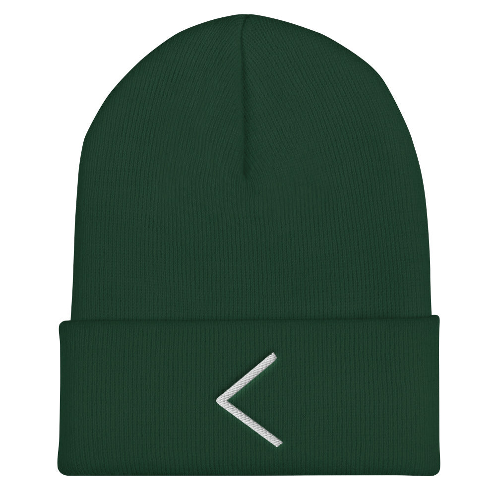 Kenaz (Light) Viking Rune Embroidered Beanie Scandinavian Design Studio