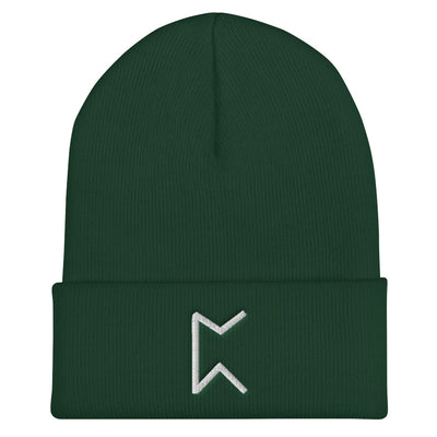 Perthro (Chance) Viking Rune Embroidered Beanie Scandinavian Design Studio