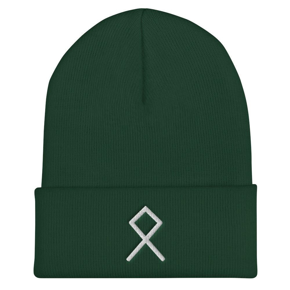 Othala (Home) Viking Rune Embroidered Beanie Scandinavian Design Studio