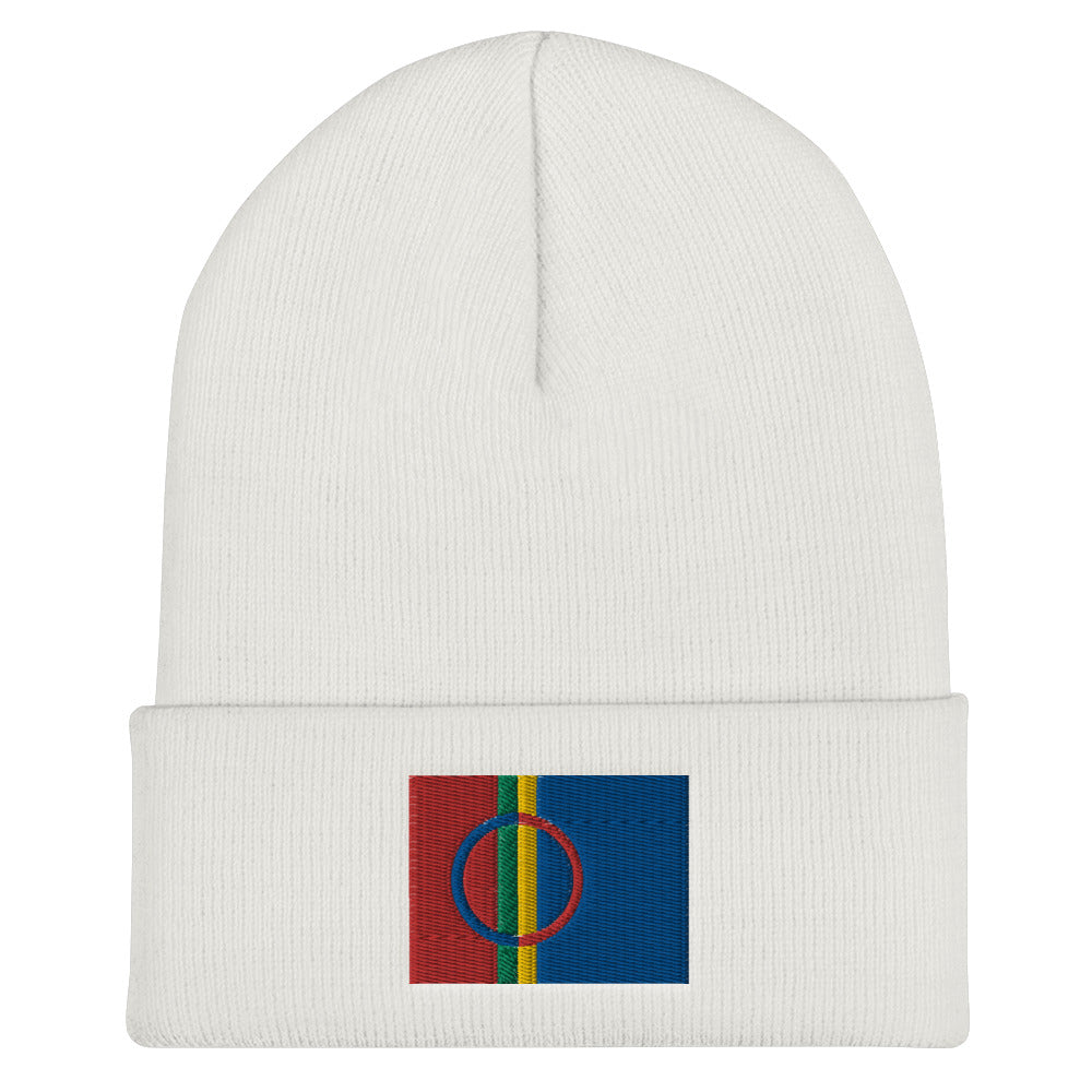 Sami Flag Embroidered Beanie Scandinavian Design Studio
