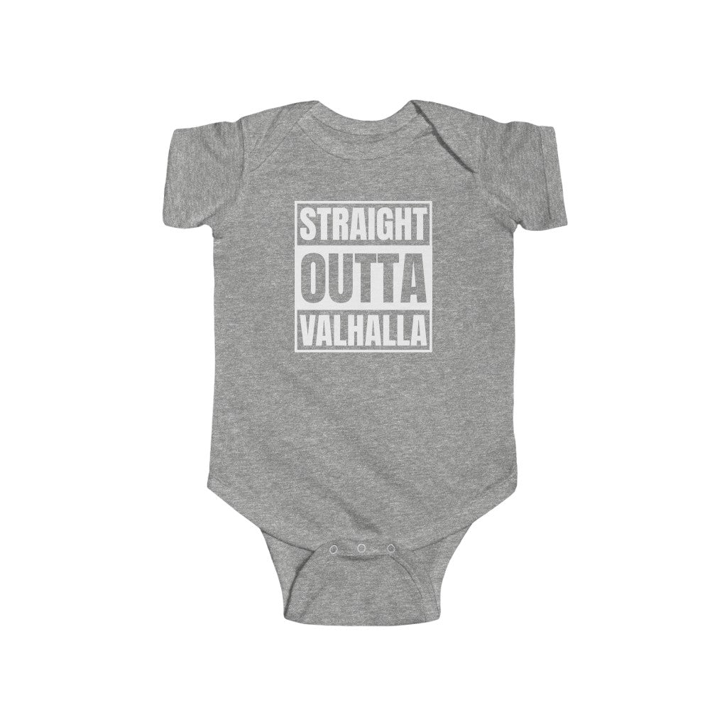 Straight Outta Valhalla Baby Bodysuit Scandinavian Design Studio