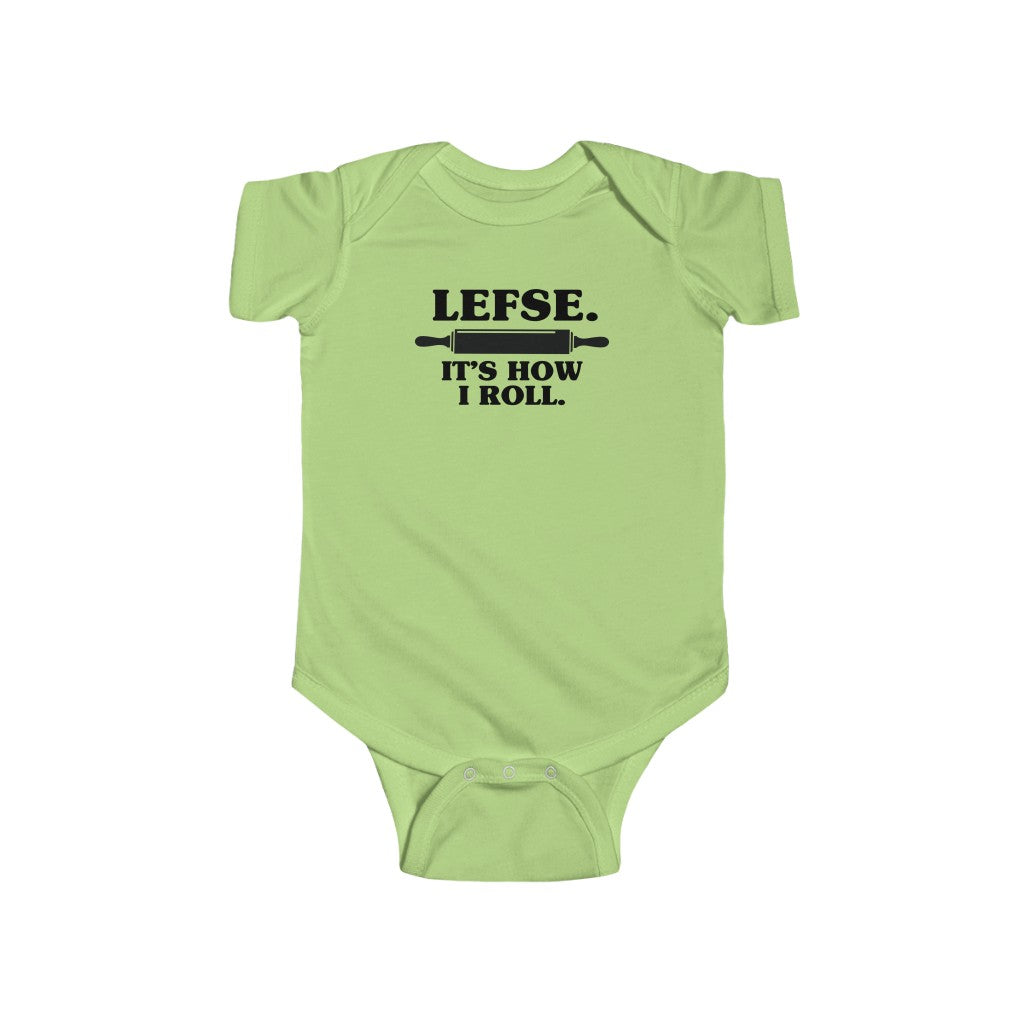 Lefse It's How I Roll Baby Bodysuit Scandinavian Design Studio