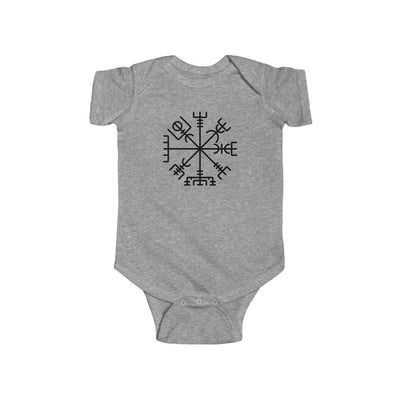 Vegvisir Viking Compass Baby Bodysuit Scandinavian Design Studio