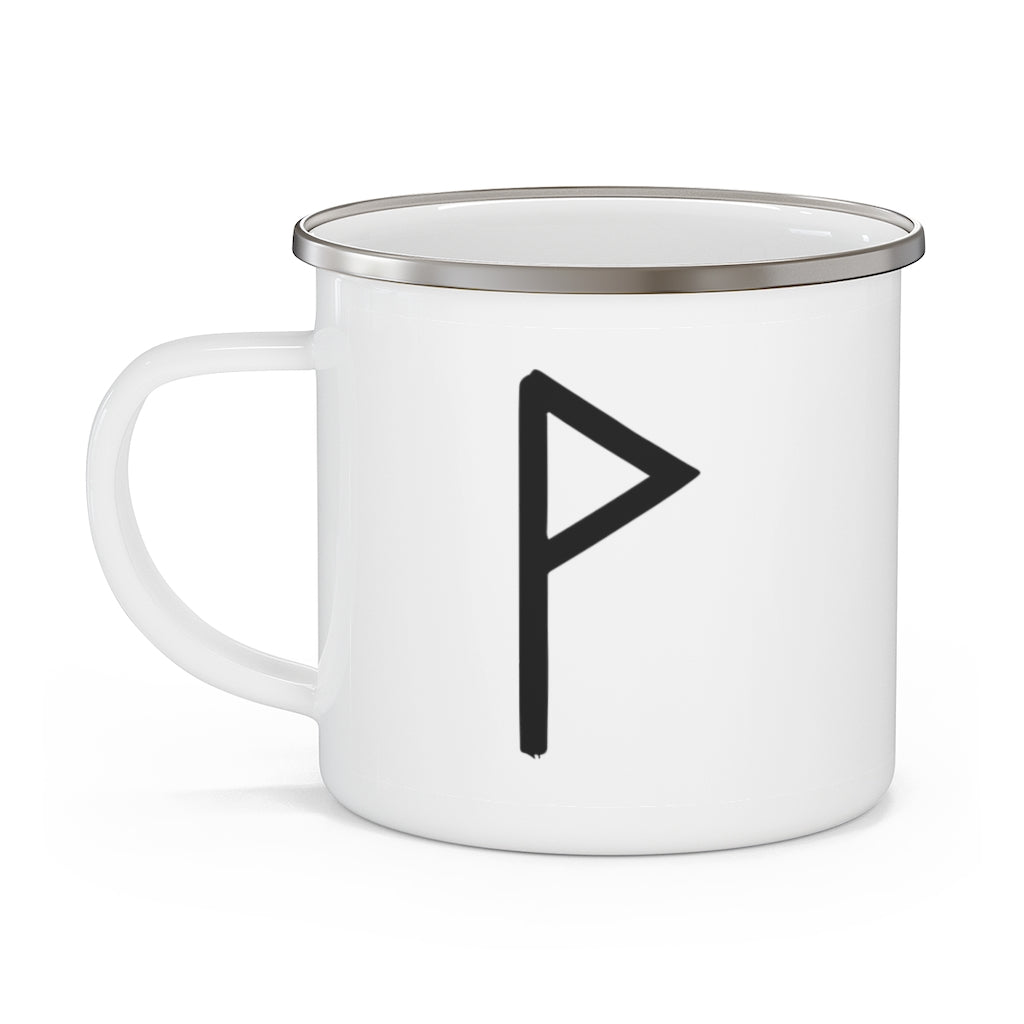 Wunjo (Joy) Viking Rune Enamel Camping Mug Scandinavian Design Studio