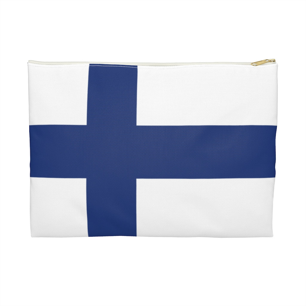 Finnish Flag Accessory Pouch - Scandinavian Design Studio
