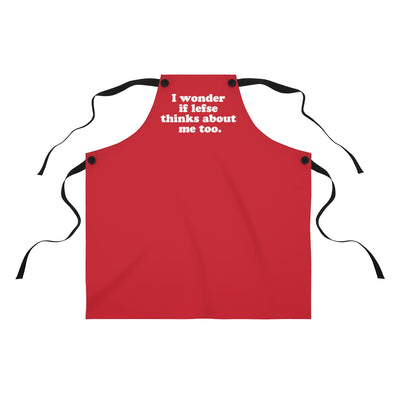 I Wonder If Lefse Thinks About Me Too Apron Scandinavian Design Studio