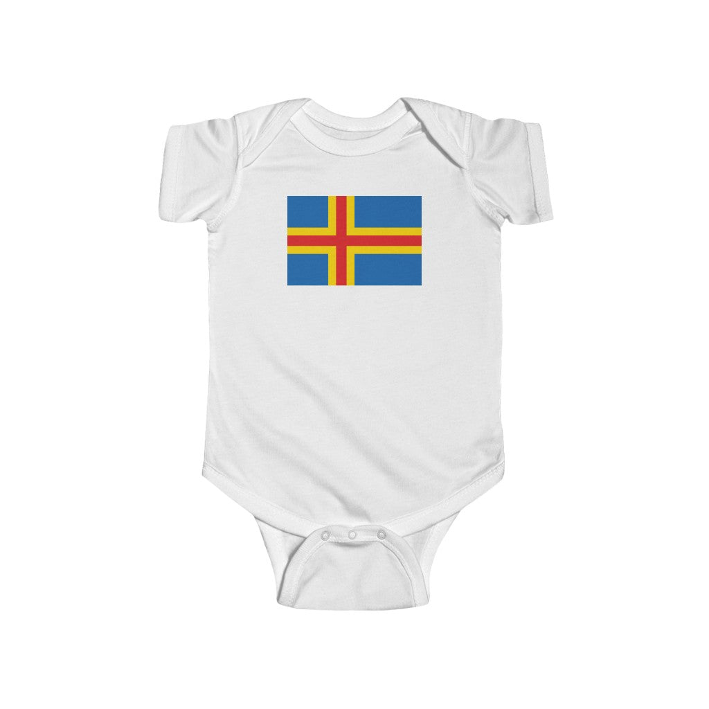 Åland Flag Baby Bodysuit Scandinavian Design Studio