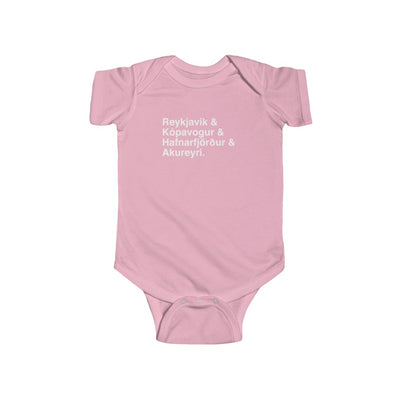 Cities Of Iceland Baby Bodysuit Scandinavian Design Studio