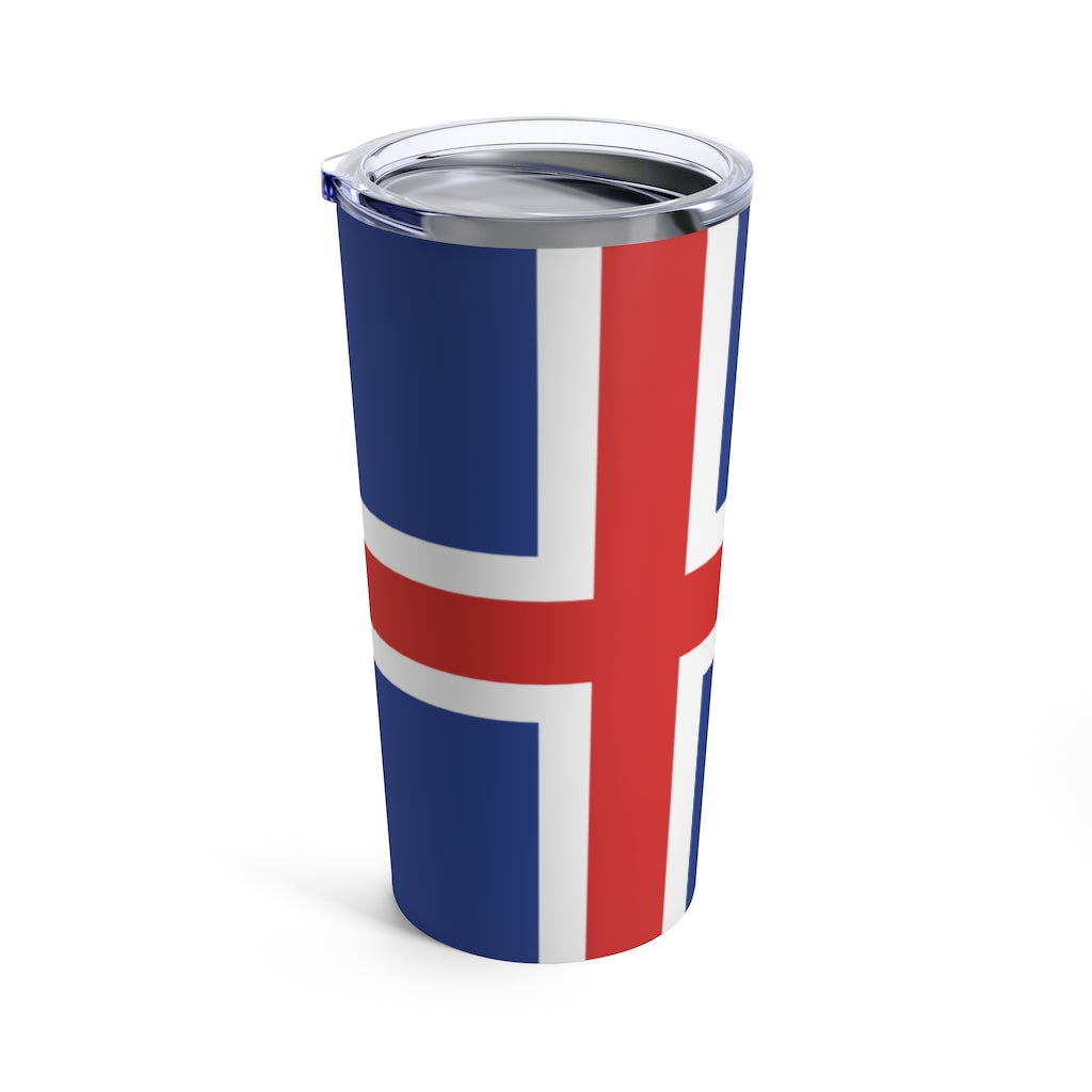 Icelandic Flag 20 oz Insulated Tumbler Scandinavian Design Studio