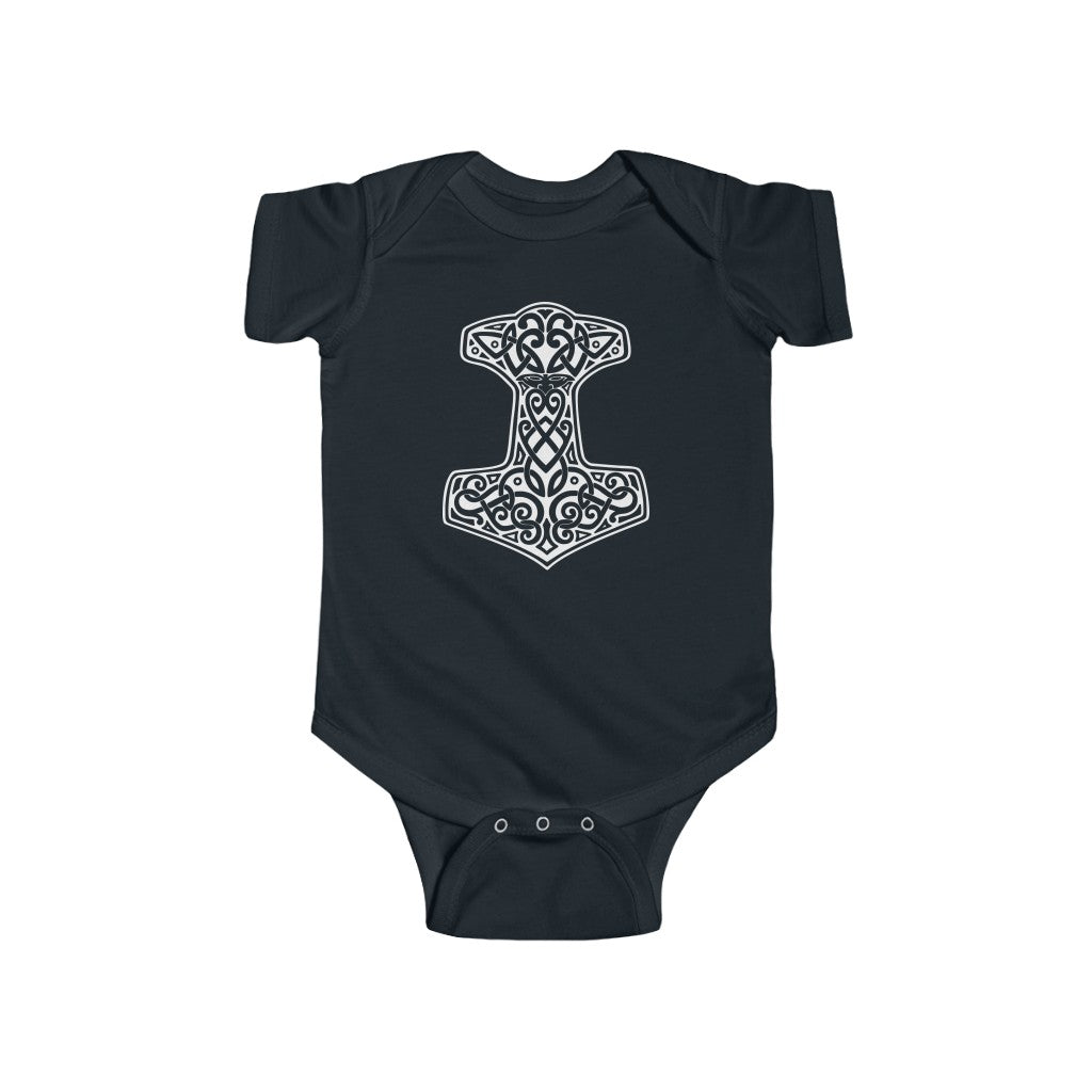 Thor's Hammer Mjolnir Baby Bodysuit Scandinavian Design Studio