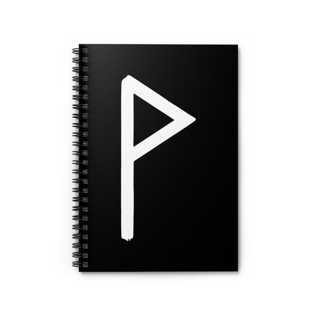 Wunjo (Joy) Viking Rune Spiral Notebook Scandinavian Design Studio