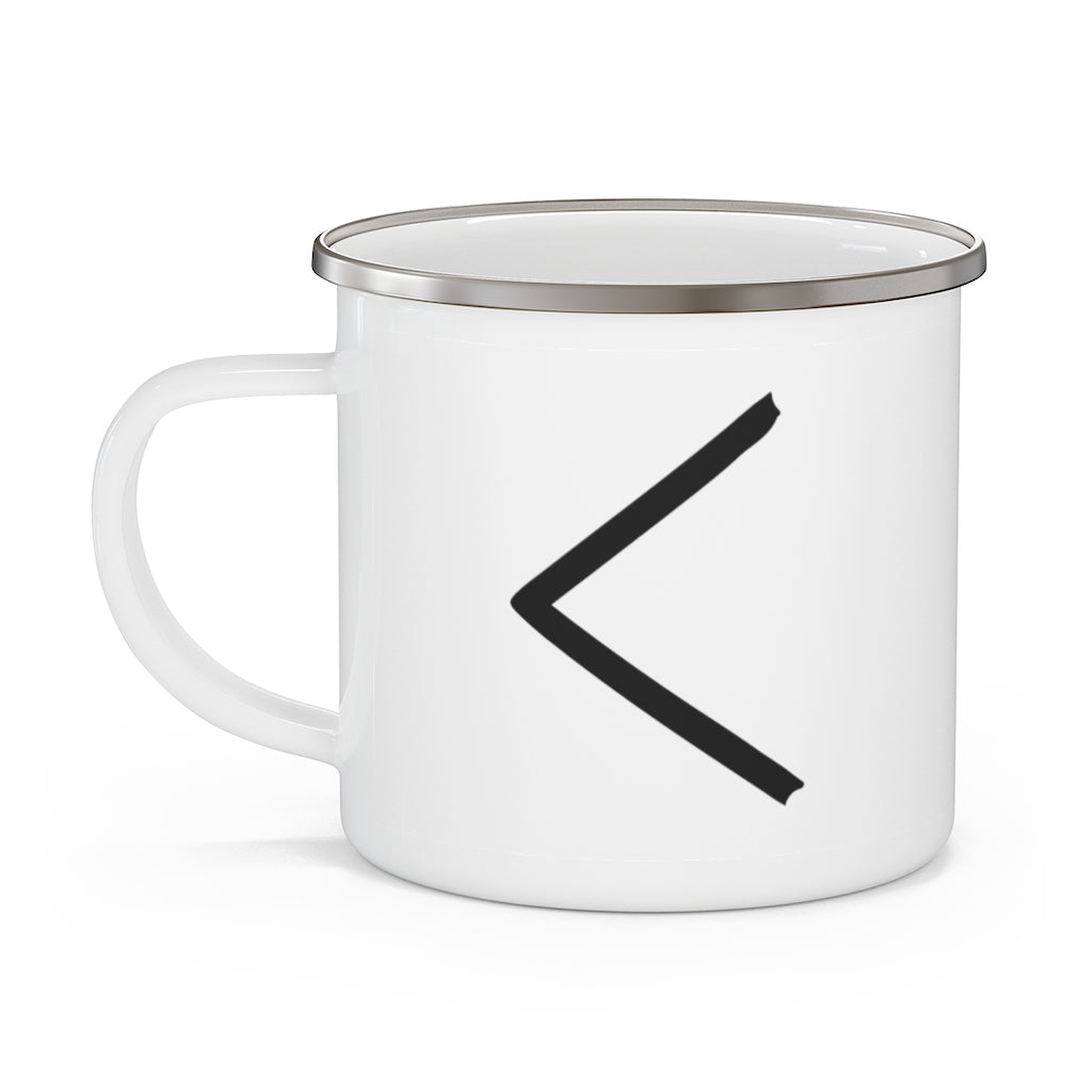 Kenaz (Light) Viking Rune Enamel Camping Mug Scandinavian Design Studio