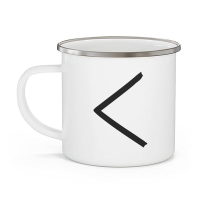 Kenaz (Light) Viking Rune Enamel Camping Mug Scandinavian Design Studio