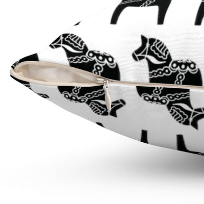 Dala Horse Print Pillow Cover Scandinavian Design Studio
