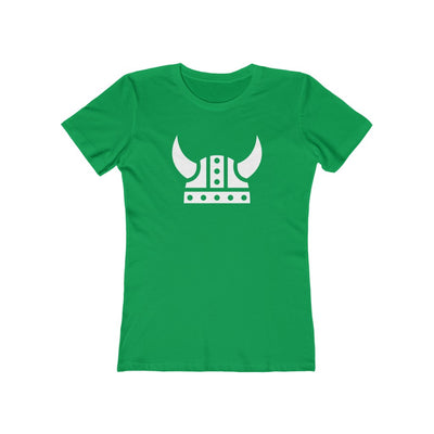 Viking Helmet Women's Fit T-Shirt Solid Kelly Green / S - Scandinavian Design Studio