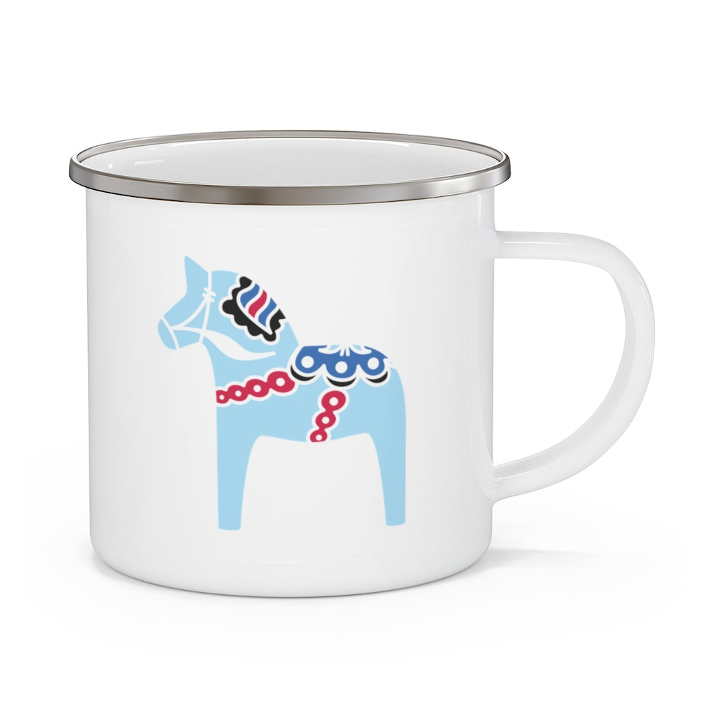 Midsummer Dala Horse Camping Mug Scandinavian Design Studio