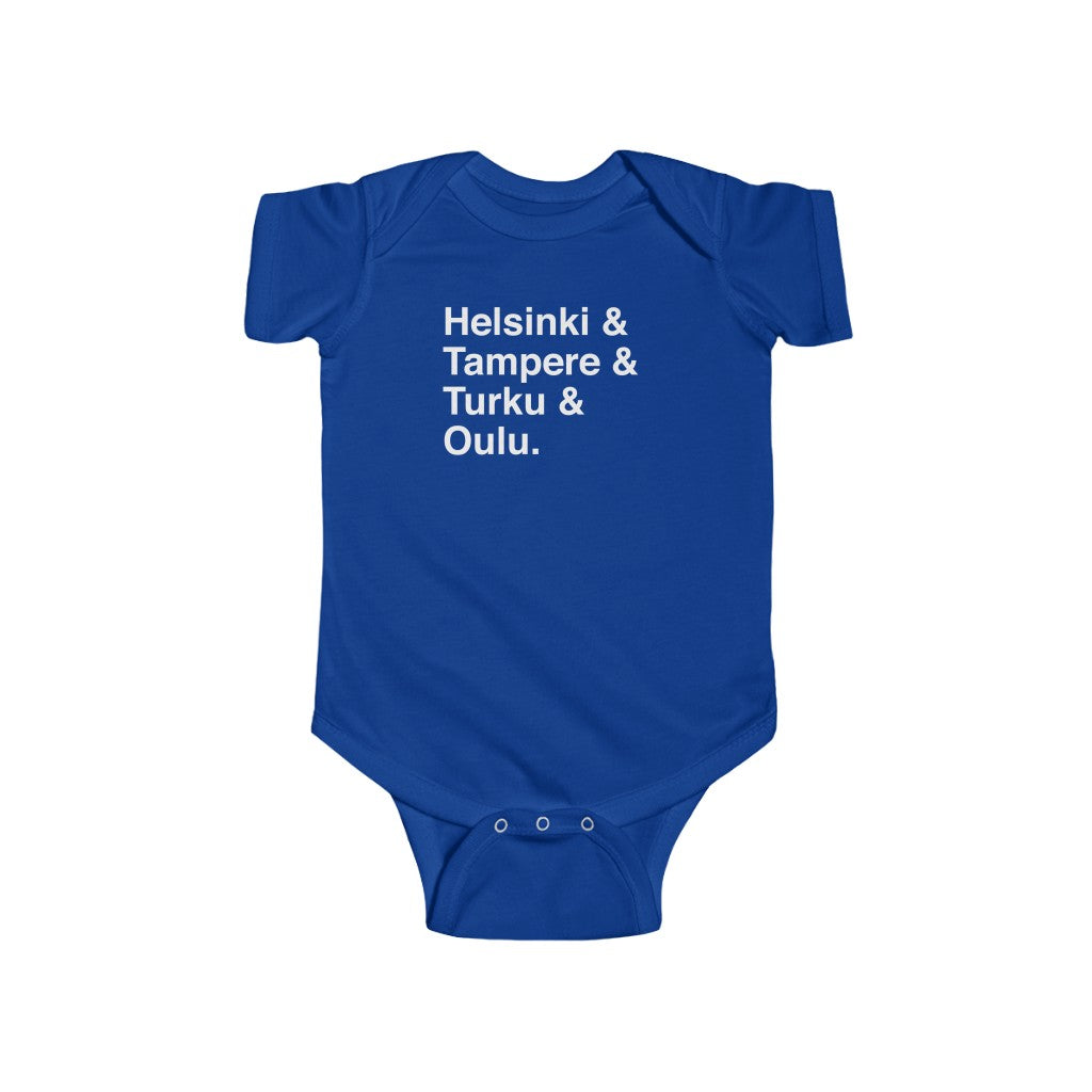 Cities Of Finland Baby Bodysuit Scandinavian Design Studio