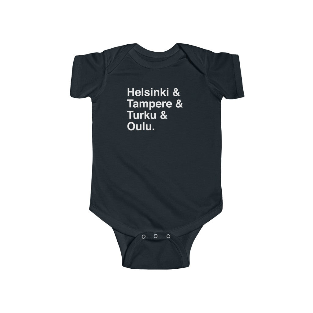 Cities Of Finland Baby Bodysuit Scandinavian Design Studio
