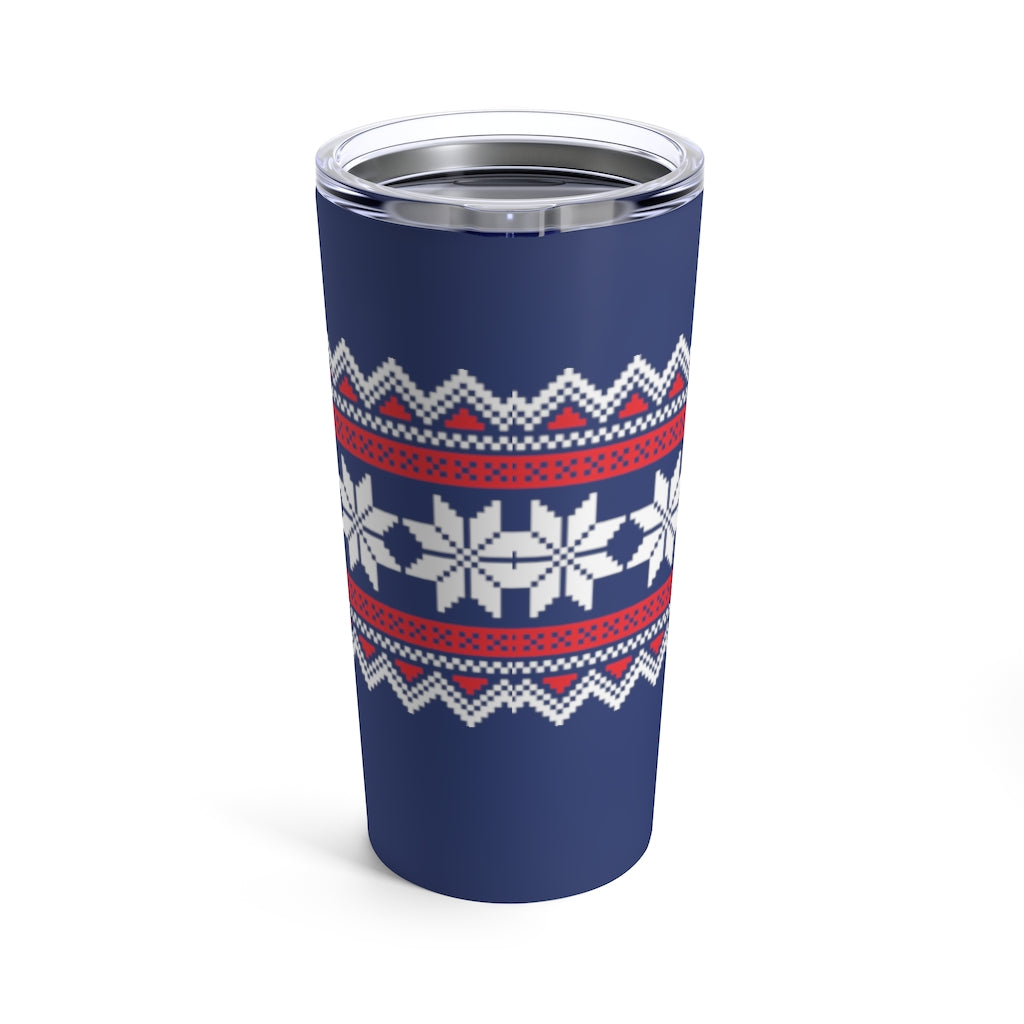 Blue Nordic Sweater 20 oz Insulated Tumbler - Scandinavian Design Studio