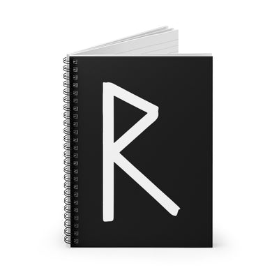 Raidho (Journey) Viking Rune Spiral Notebook Scandinavian Design Studio