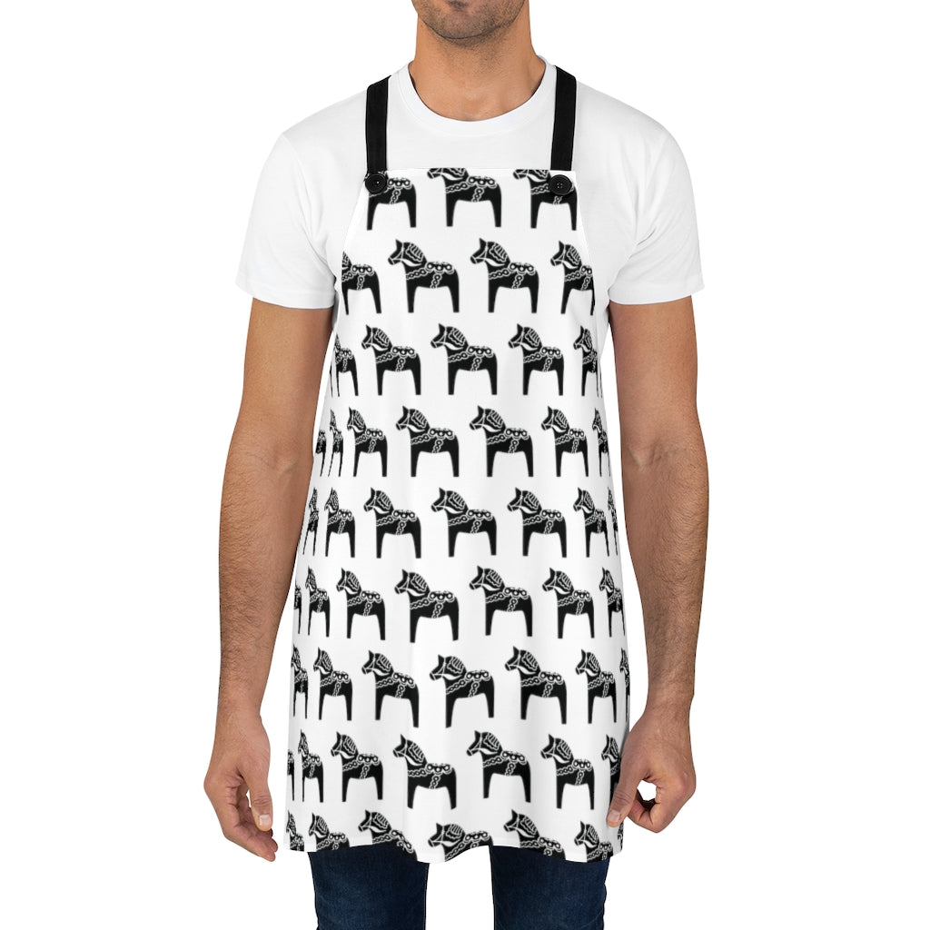 Dala Horse Print Apron Scandinavian Design Studio