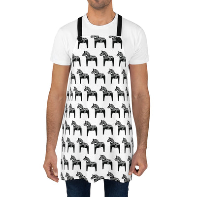 Dala Horse Print Apron Scandinavian Design Studio