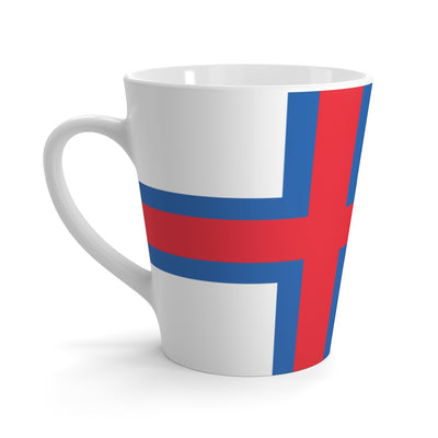 Faroese Flag Latte Mug Scandinavian Design Studio