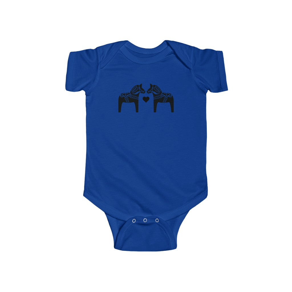 Dala Horse Baby Bodysuit Scandinavian Design Studio