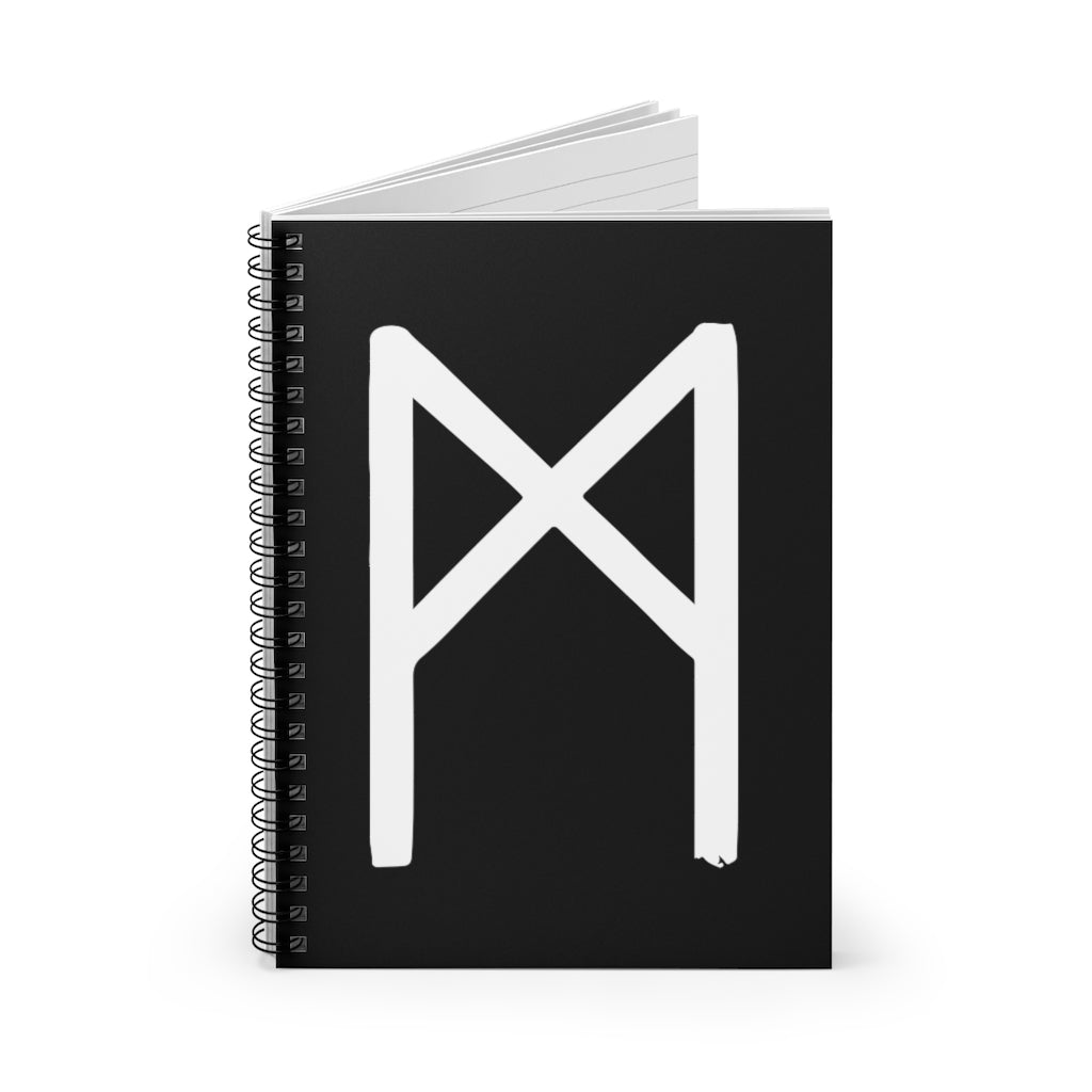 Mannaz (Mankind) Viking Rune Spiral Notebook Scandinavian Design Studio