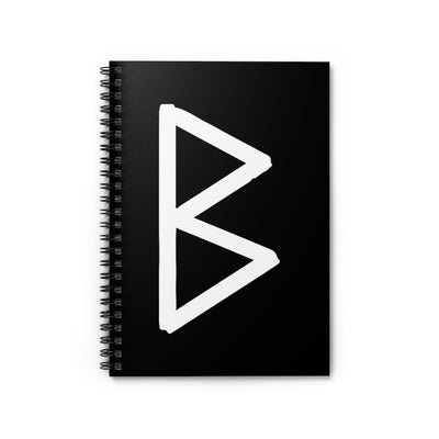 Berkana (Birch Tree) Viking Rune Spiral Notebook Scandinavian Design Studio