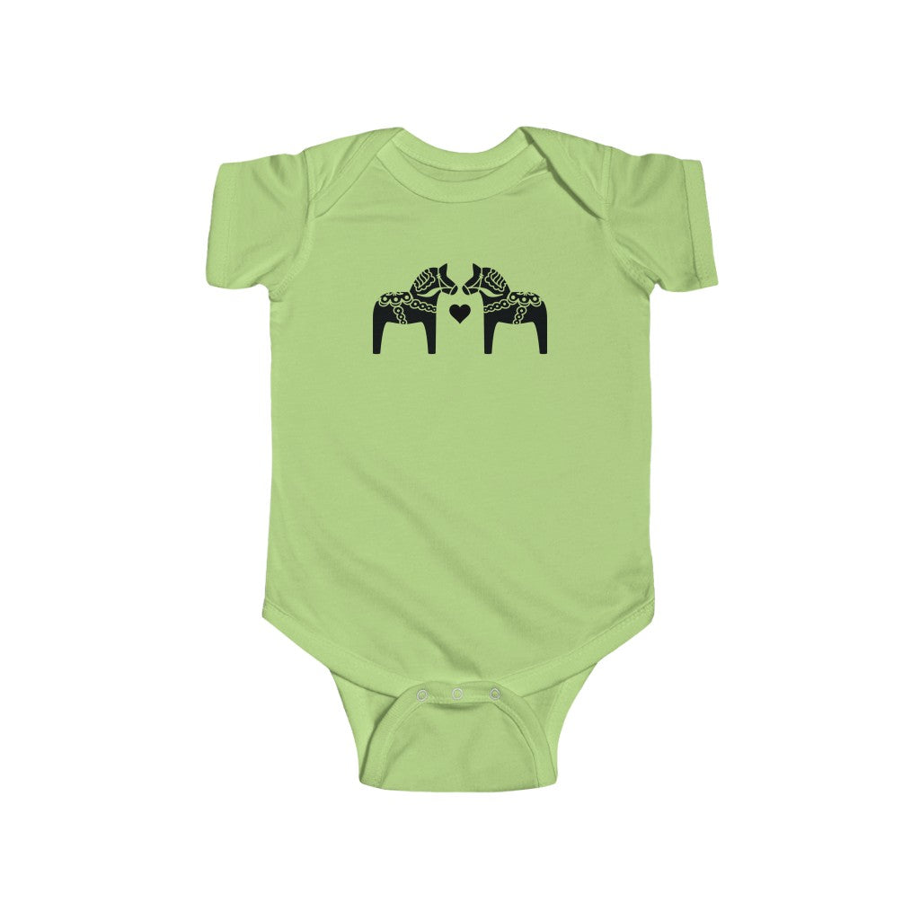 Dala Horse Baby Bodysuit Scandinavian Design Studio