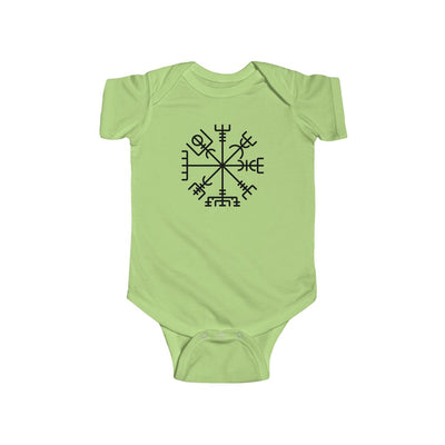 Vegvisir Viking Compass Baby Bodysuit Scandinavian Design Studio