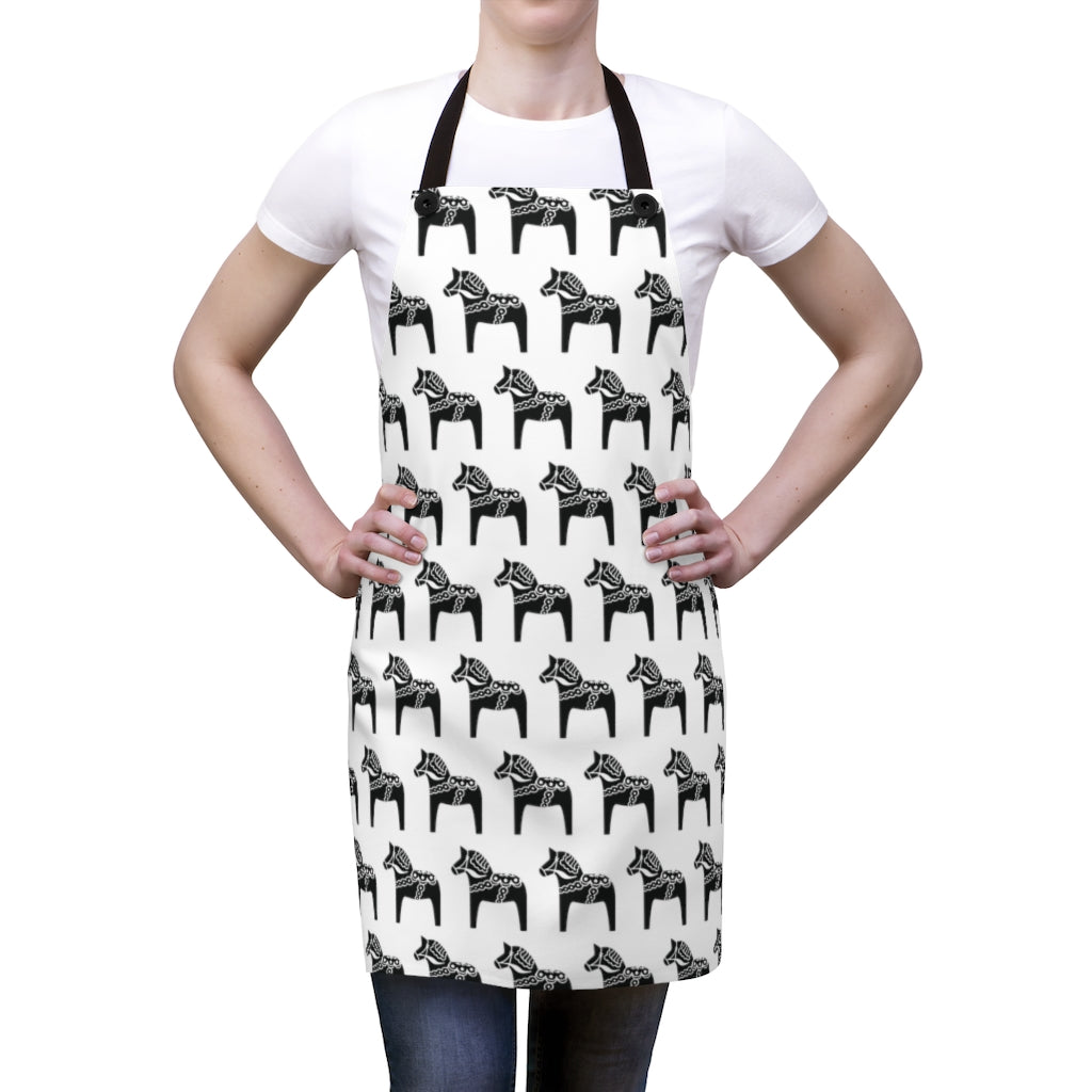 Dala Horse Print Apron Scandinavian Design Studio
