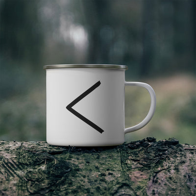 Kenaz (Light) Viking Rune Enamel Camping Mug Scandinavian Design Studio