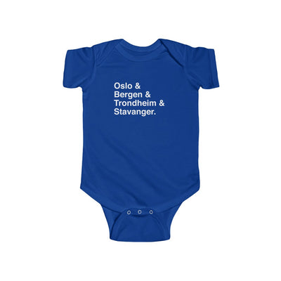 Cities Of Norway Baby Bodysuit Scandinavian Design Studio