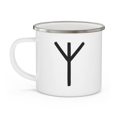 Algiz (Protection) Viking Rune Enamel Camping Mug Scandinavian Design Studio