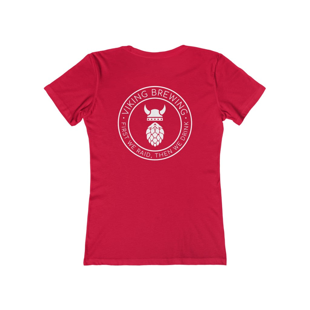 Viking Brewing Women's Fit T-Shirt Solid Red / S - Scandinavian Design Studio