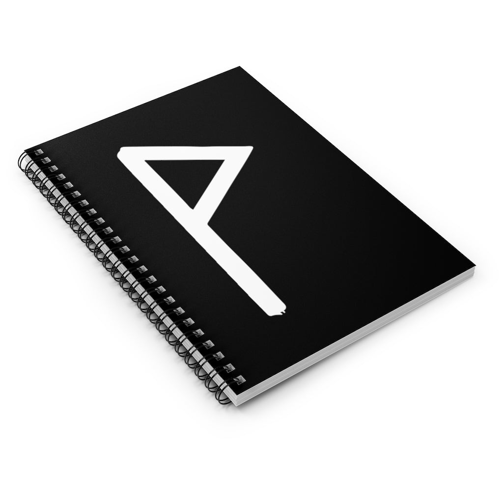 Wunjo (Joy) Viking Rune Spiral Notebook Scandinavian Design Studio