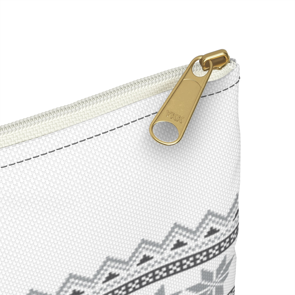 Gray Nordic Sweater Accessory Pouch - Scandinavian Design Studio