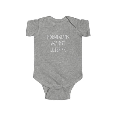 Norwegians Against Lutefisk Baby Bodysuit Scandinavian Design Studio